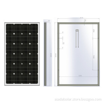 100W Mono solar panel